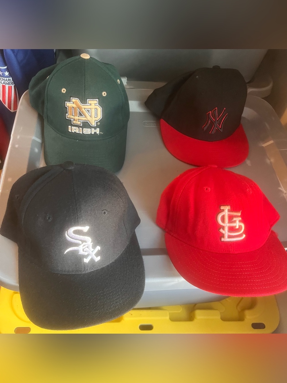 4 New Era vintage fitted hat size 7 New York Yankees Cardinals White Sox bundle